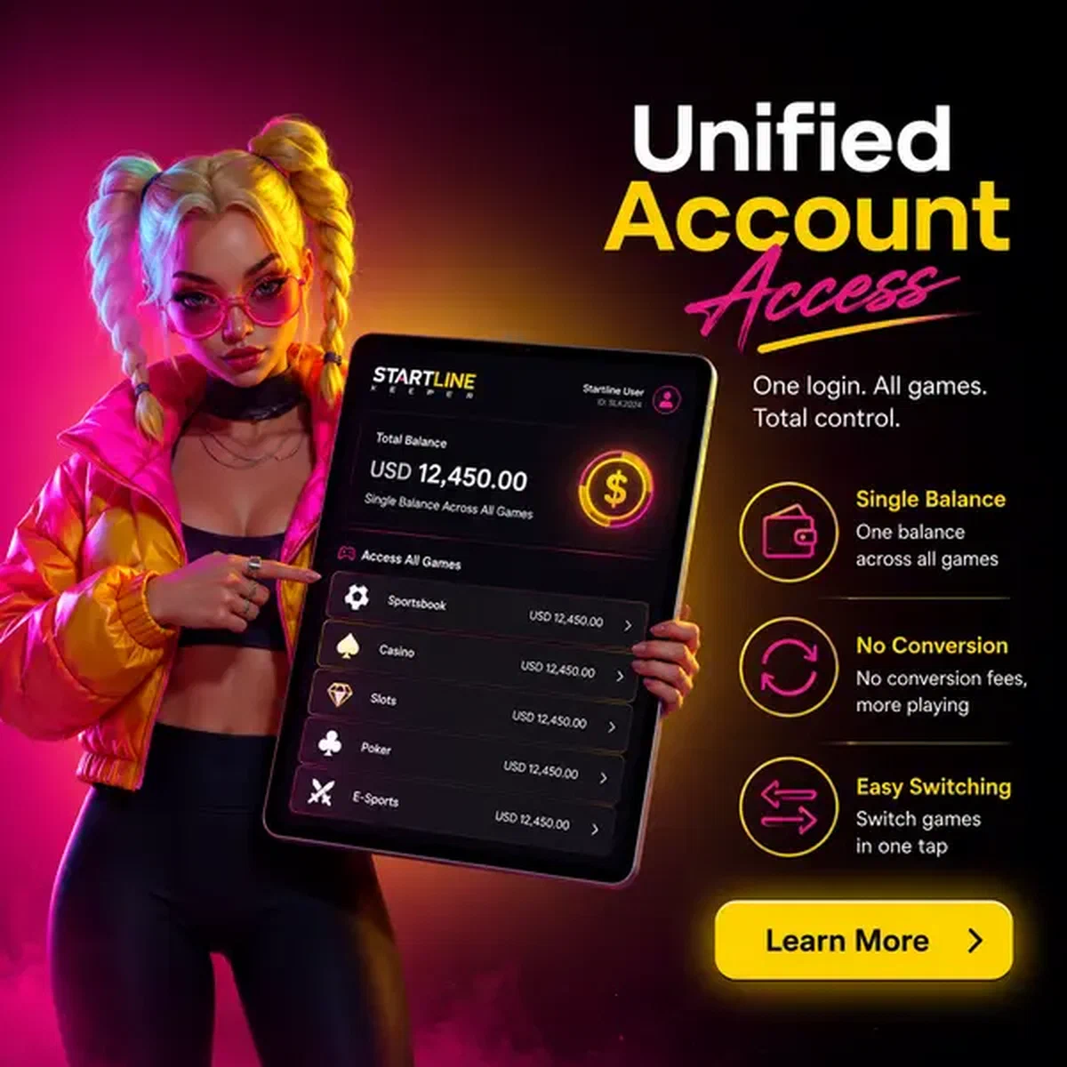 Analyst tippt auf Login-Oberfläche am Single Account Login Architecture Portal