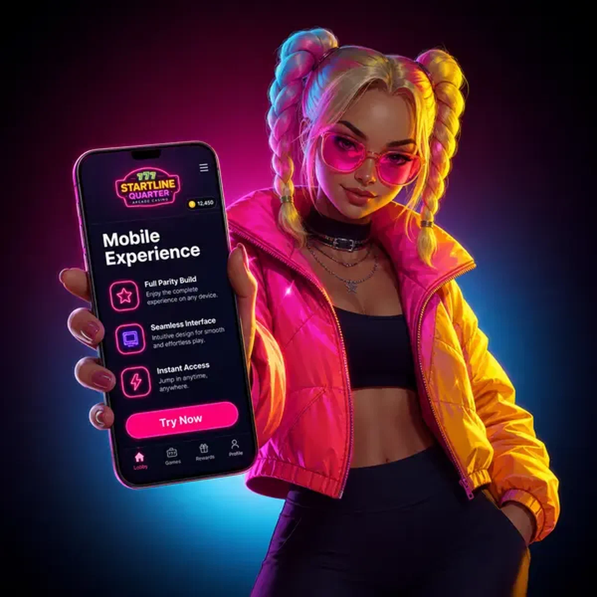 Needforslots mobile App leuchtet, während Spieler Casino-Spiele auf Smartphone navigiert